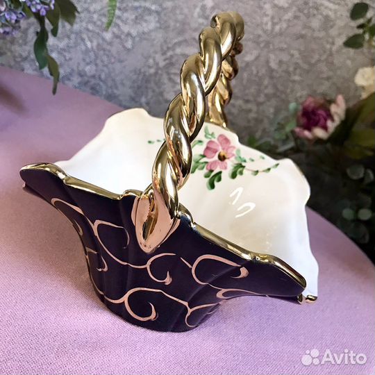 Ваза-корзинка Hubert Bequet, винтаж, Бельгия