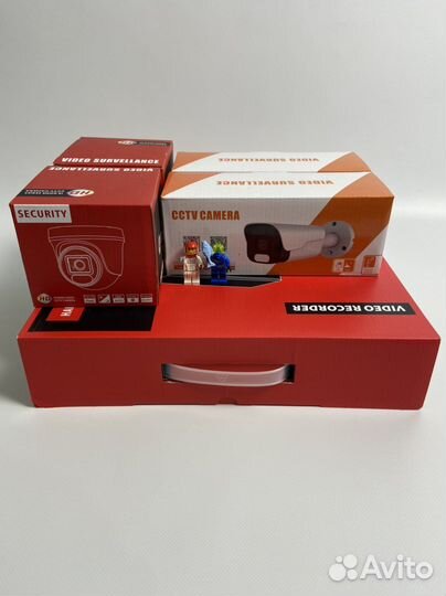 Комплект ip видеонаблюдения 4Mpx с PoE