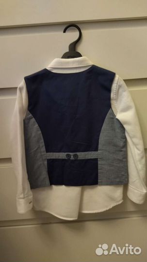 Рубашка Mothercare р. 116 с жилетом и бабочкой