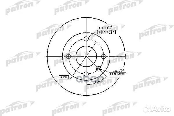 Диск тормозной передн audi: 80 91-94 PBD2598 PA