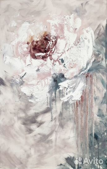 Интерьерная Картина Большая Нежная Картина Пион