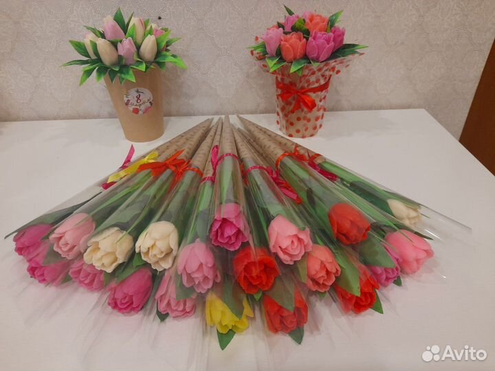 Тюльпан из мыла ручной работы