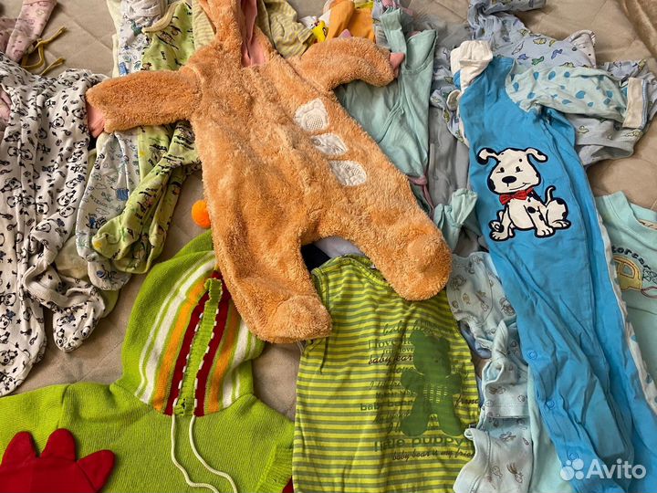 Большой пакет детской одежды от 0до1г