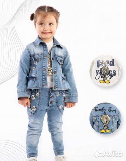 Джинсовый костюм для девочки 92,98,104,110