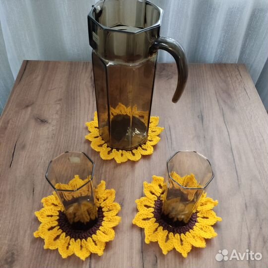 Подставки под горячее вязаные, салфетки для сервир