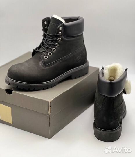 Timberland Black зима с мехом