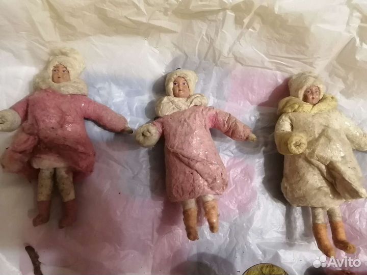 Игрушки ватные, советских годов