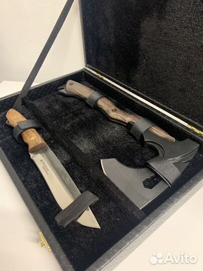 Набор Мужской топор+нож +кейс