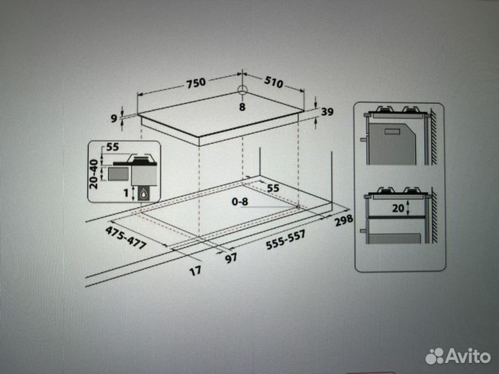 Газовая варочная панель Hotpoint-Ariston 75см