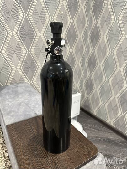 Баллон в/д сжатый воздух 2л для заправки pcp, псп