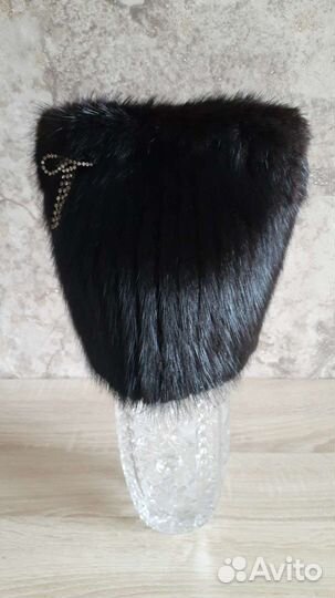 Шапка женская вязаная норка