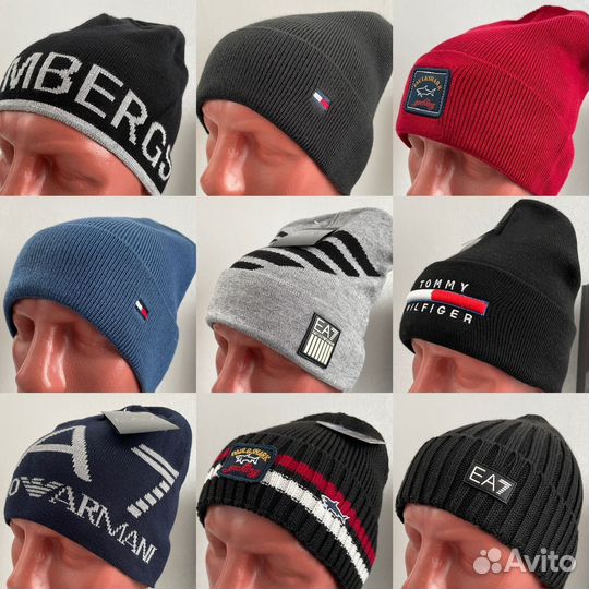 Шапки EA7, Lacoste, Boss, Bikkembergs, Tommy
