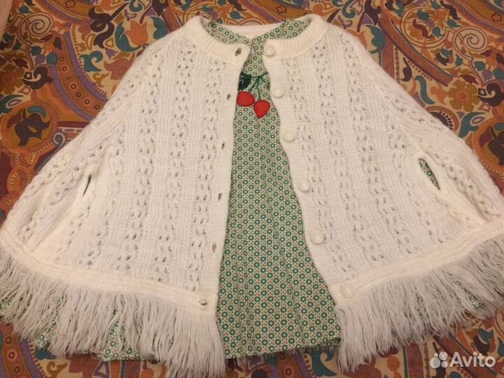 Платьице Винтаж Солнцеклёш. Пончо