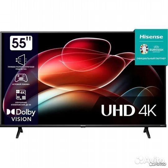 Телевизор Hisense 55A6K, 4K, Новый