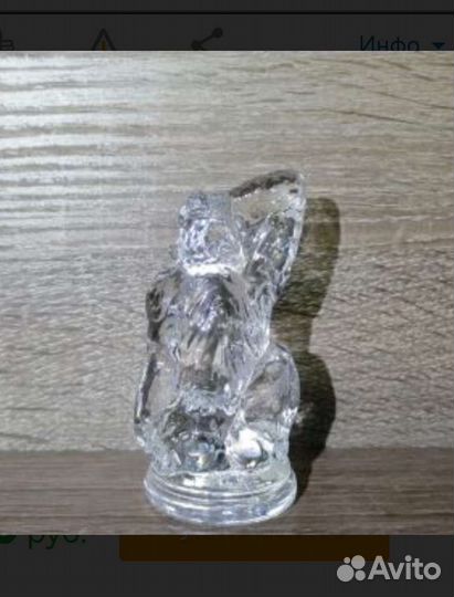 Статуэтка Обезьянка Гусь-хрустальный. Новое