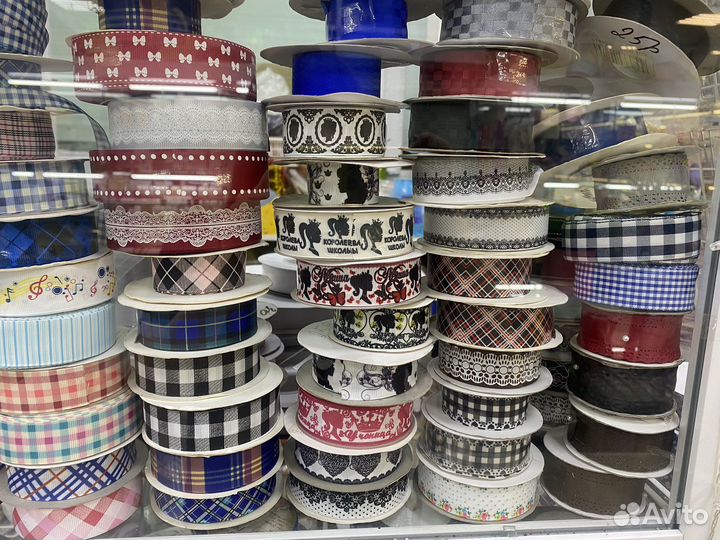 Репсовая лента с рисунком, 2,5см ширина