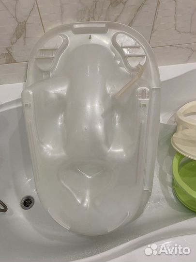 Ванночка с горкой+Стульчик (сиденье) для купания