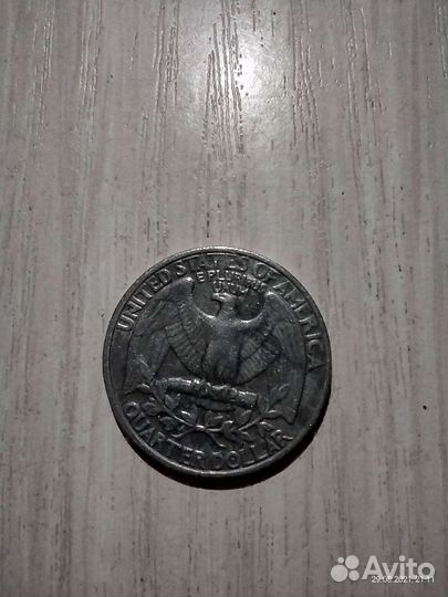 Quarter Dollar Liberty монета 1985 года