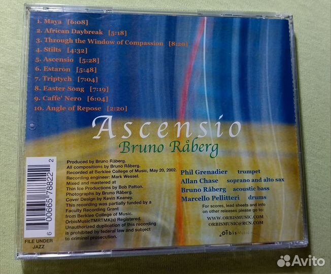 Bruno Raberg Ascensio jazz CD sax USA 2002