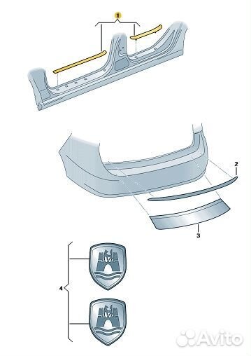 Защитная плёнка порогов 2K8071310A ZMD VW