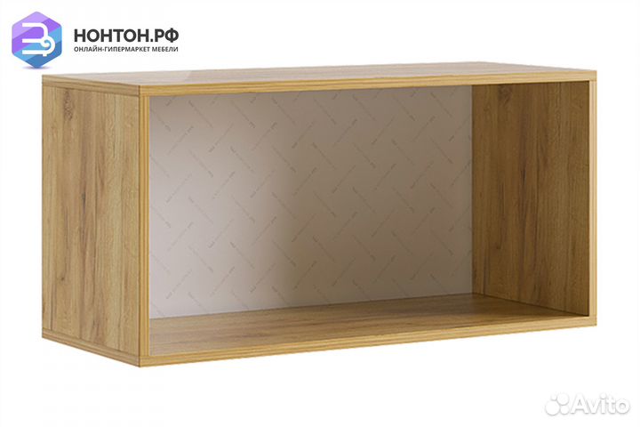 Антресоль двухдверная Бери дуб крафт золотой / гра