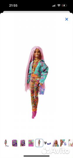 Кукла Barbie 10 экстра с розовыми косичками