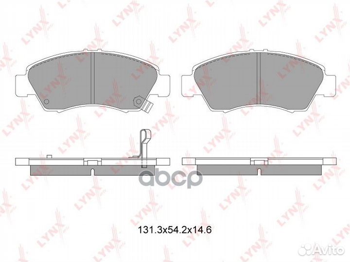 Колодки тормозные пер honda civic -01/jazz 02