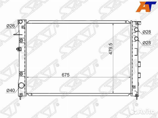 Радиатор subaru B9 tribeca W10 04-14, subaru tribeca, subaru tribeca B9