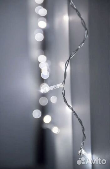 Новогодняя гирлянда штора 3х3 белая холодная