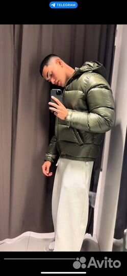 Пуховик Zara x moncler puffer jacket