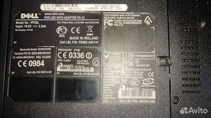 Ноутбук Dell PP29L