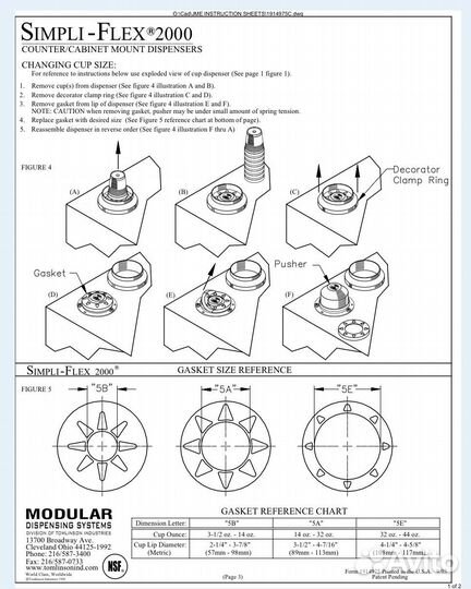 Диспенсер для стаканов Modular