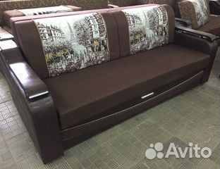 Прямой Диван Лидер ппу металлокаркас 223х103х93