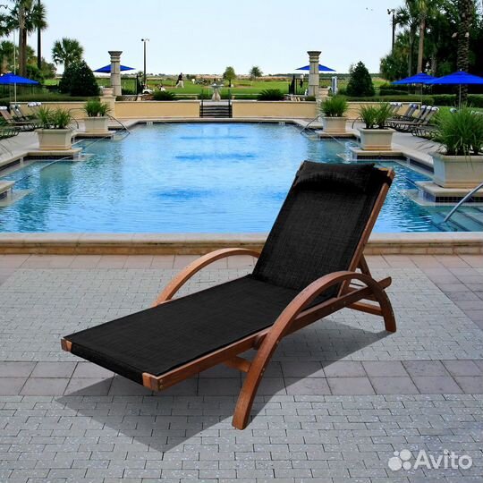 Шезлонг-лежак из сибирской лиственницы 503