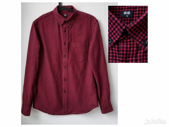 Фланелевая рубашка в клетку Uniqlo