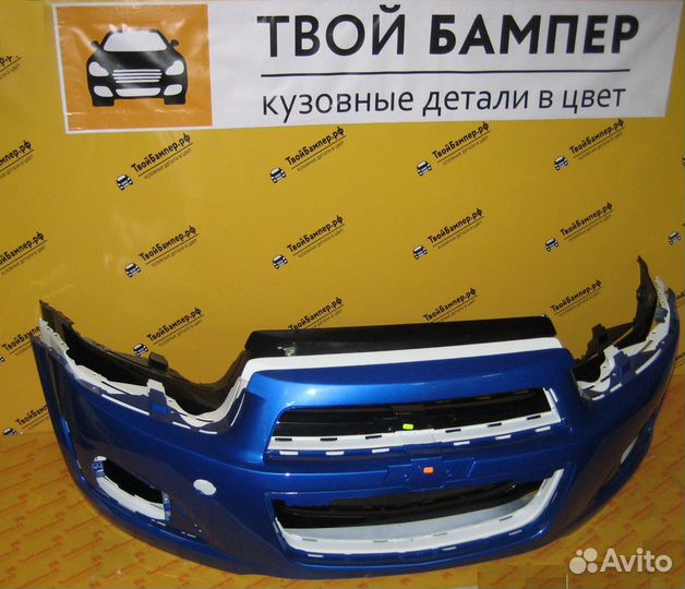 Бампер Chevrolet Aveo T300 окрашенный в цвет
