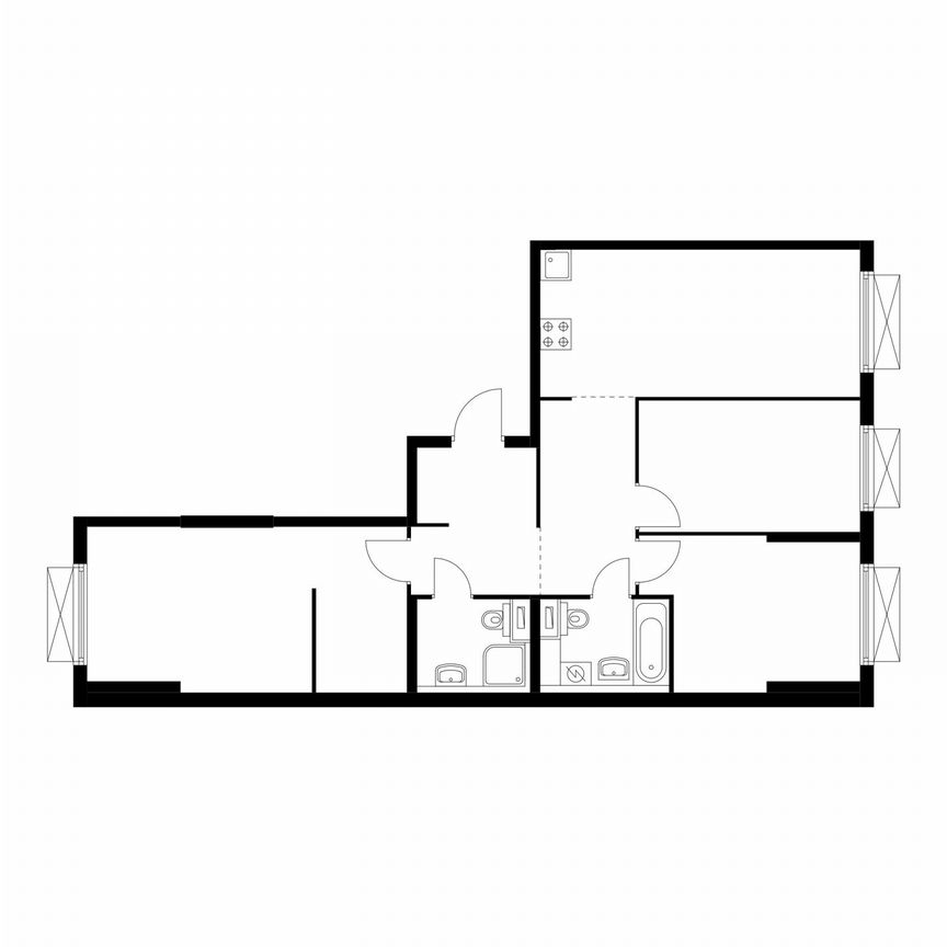 3-к. квартира, 80,9 м², 15/15 эт.