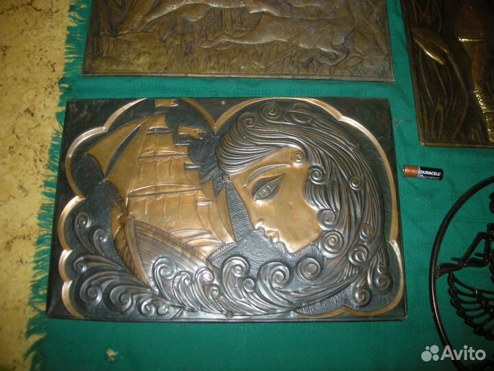 Чеканки панно барельефы СССР журавли самовывоз