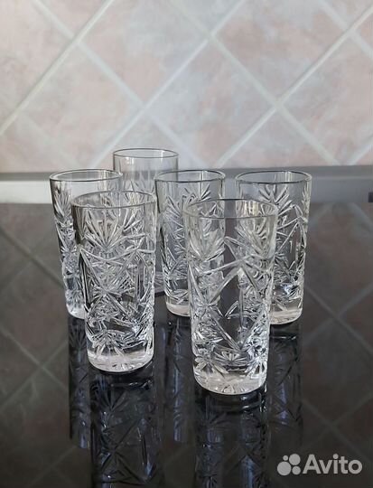 Хрустальные шот-стопки винтажные