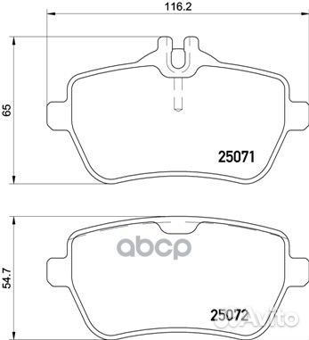 Колодки зад. mercedes-benz S300D-500(W222) 13