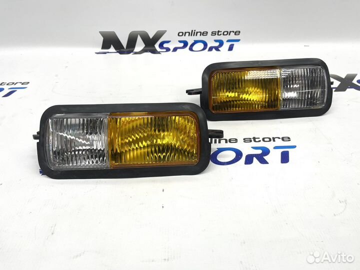 Подфарники Нива 4х4 бело-желтые