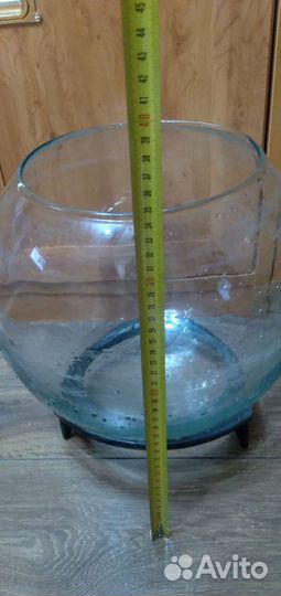 Аквариум круглый 18л с подставкой/ваза флорариум