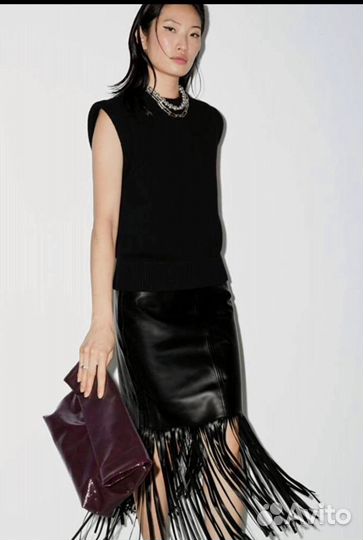 Кожаная юбка