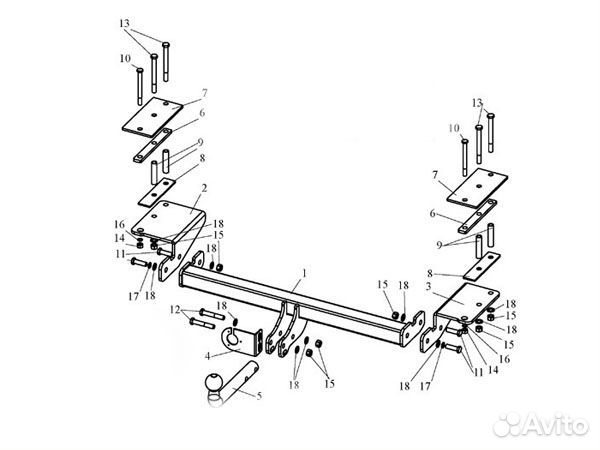 Фаркоп Chevrolet Lacetti Универсал 2004-2013