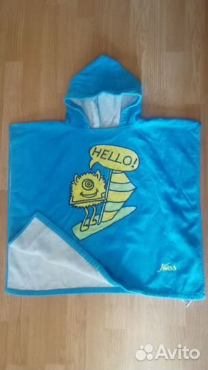 Полотенце махровые детское с капюшоном