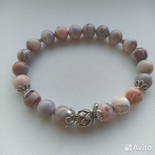 Браслет из агата Ботсвана