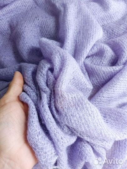 Ткань трикотаж вязаный мохер шерсть Италия