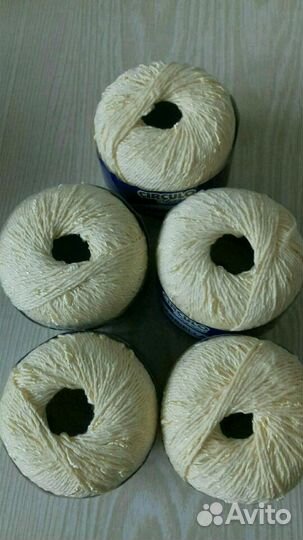 Пряжа Габриэлла 5шт хлоп/вискоз нитки для вязания