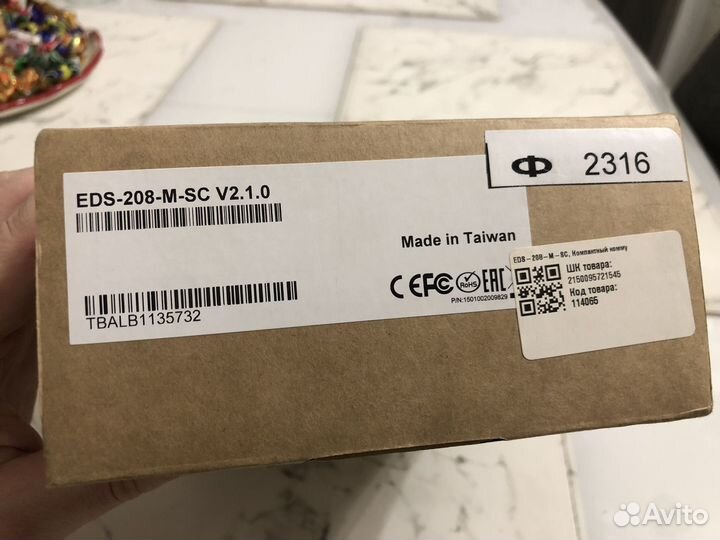 Коммутатор moxa EDS-208-M-SC