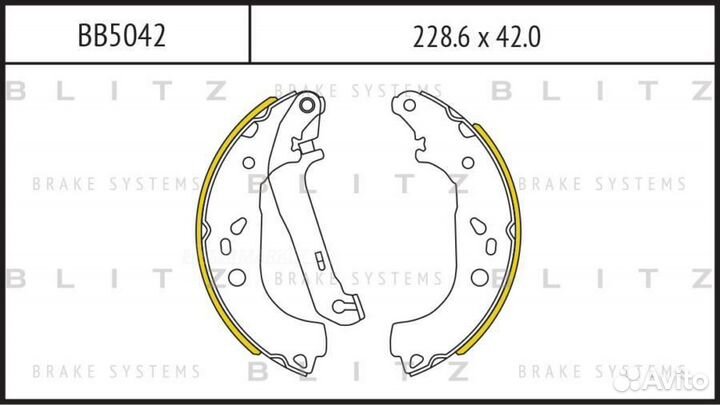 Blitz BB5042 Колодки тормозные барабанные зад